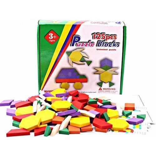 Hamaha Wooden Toys 125 Parça Tangram Puzzle HMH-529