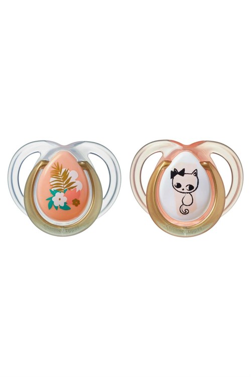 Tommee Tippee Moda Pacifiers 0-6m For Girl 2pcs