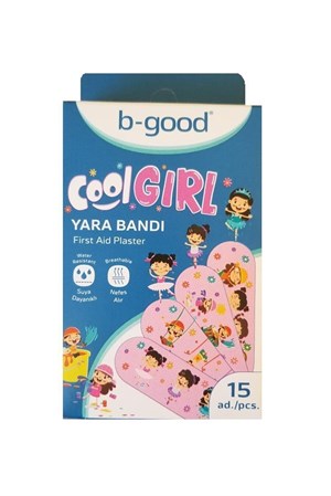 B-GOOD Cool Girl Kız Çocuk Yara Bandı 15'li