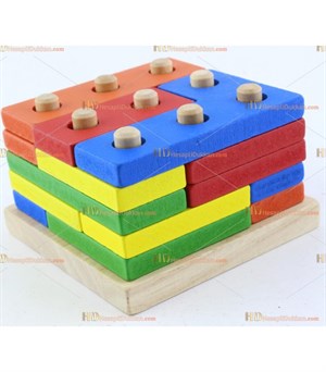 Hamaha Wooden Toys Ahşap Blok Tetrsi Russian Box HMH-635