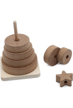 Hamaha Wooden Toys Ahşap Eğitici Geliştirici Yıldız Kule HMH-734