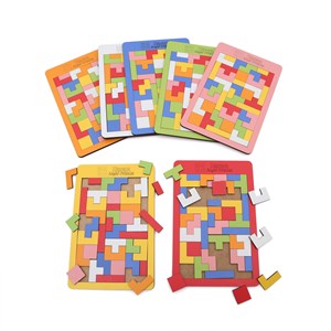 Hamaha Wooden Toys Ahşap Tetris Blokları 6cm  HMH-178