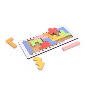 Hamaha Wooden Toys Ahşap Tetris Blokları 6cm  HMH-178