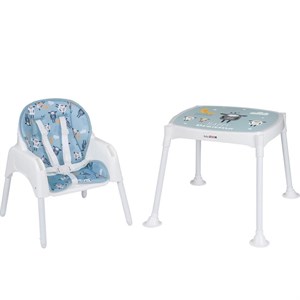 Babydoor Kuzu Çalışma Masalı Pedli Mama Sandalyesi 3 In 1 - Mavi
